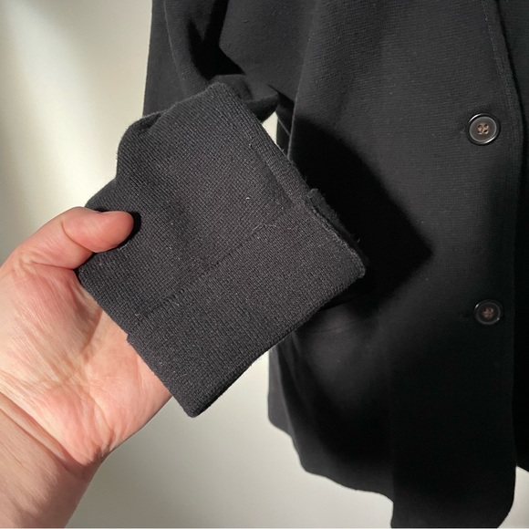 J Crew Sweater Blazer Cotton Black Button Closure Size Medium - Picture 5 of 7